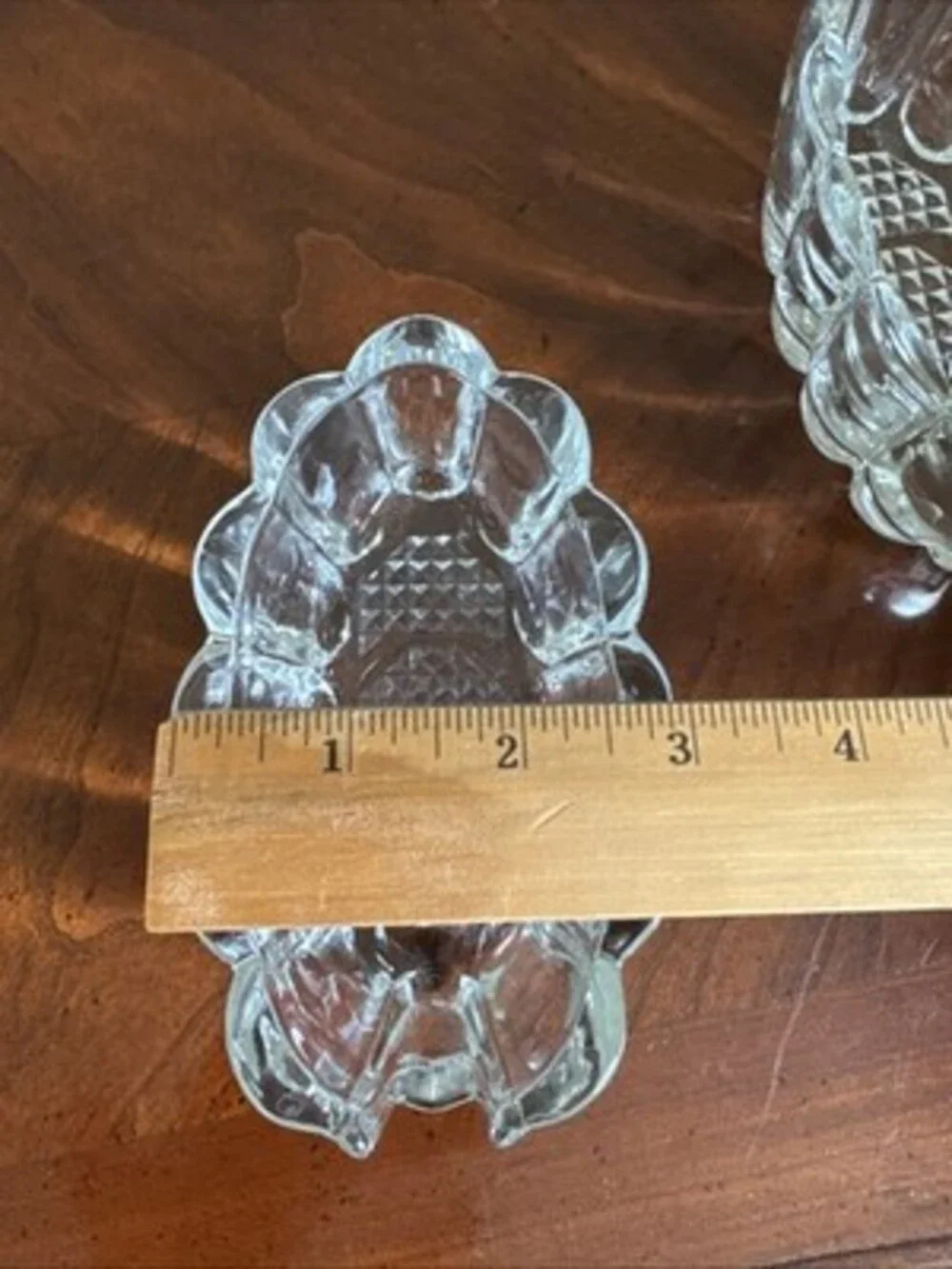 Vintage Princess House Crystal Utensil Spoon & Fork Rest Holders Set of 2 5”